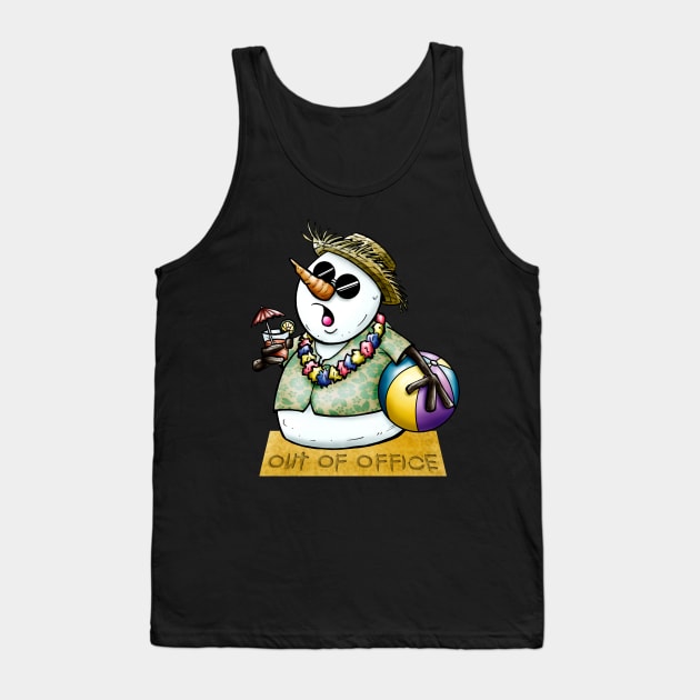 Hawaiian Snowman Tank Top by CIZDIBUJOS